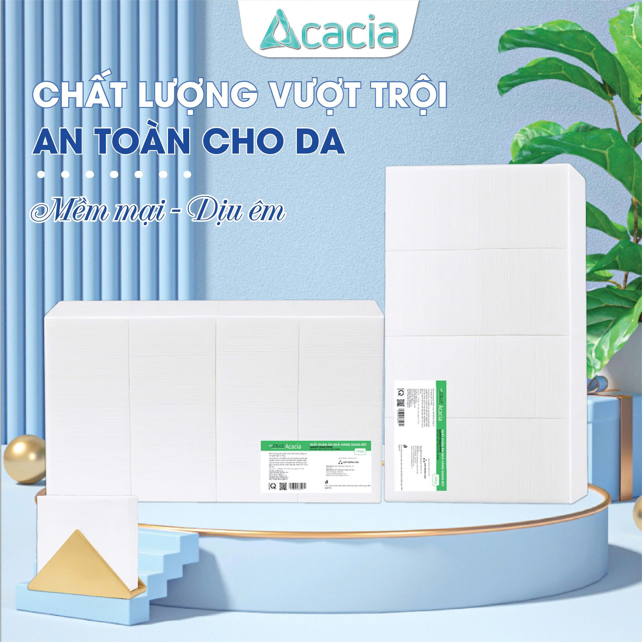 Khăn Gấp Acacia 1 kg tem Xanh