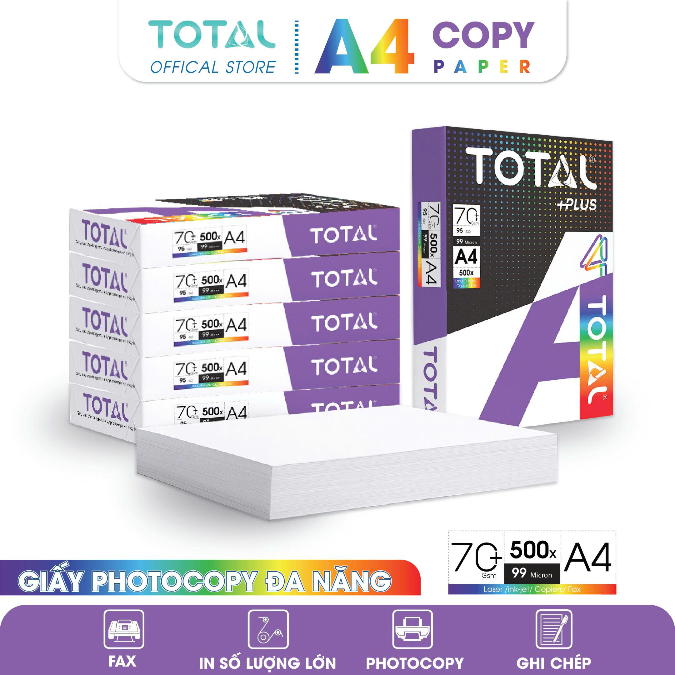 Giấy A4 TOTAL 73 gms màng co