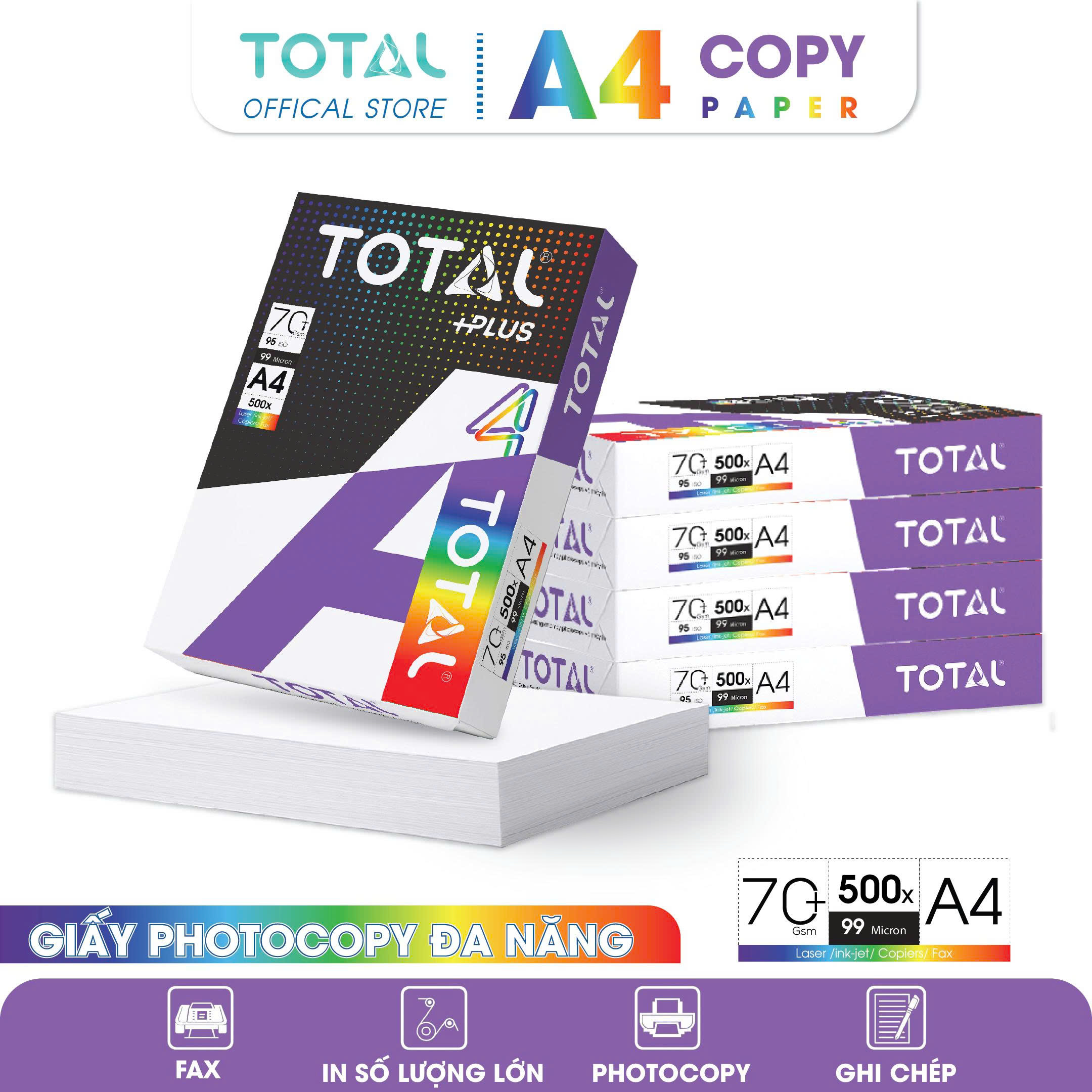 Giấy A4 TOTAL 73 gms màng co