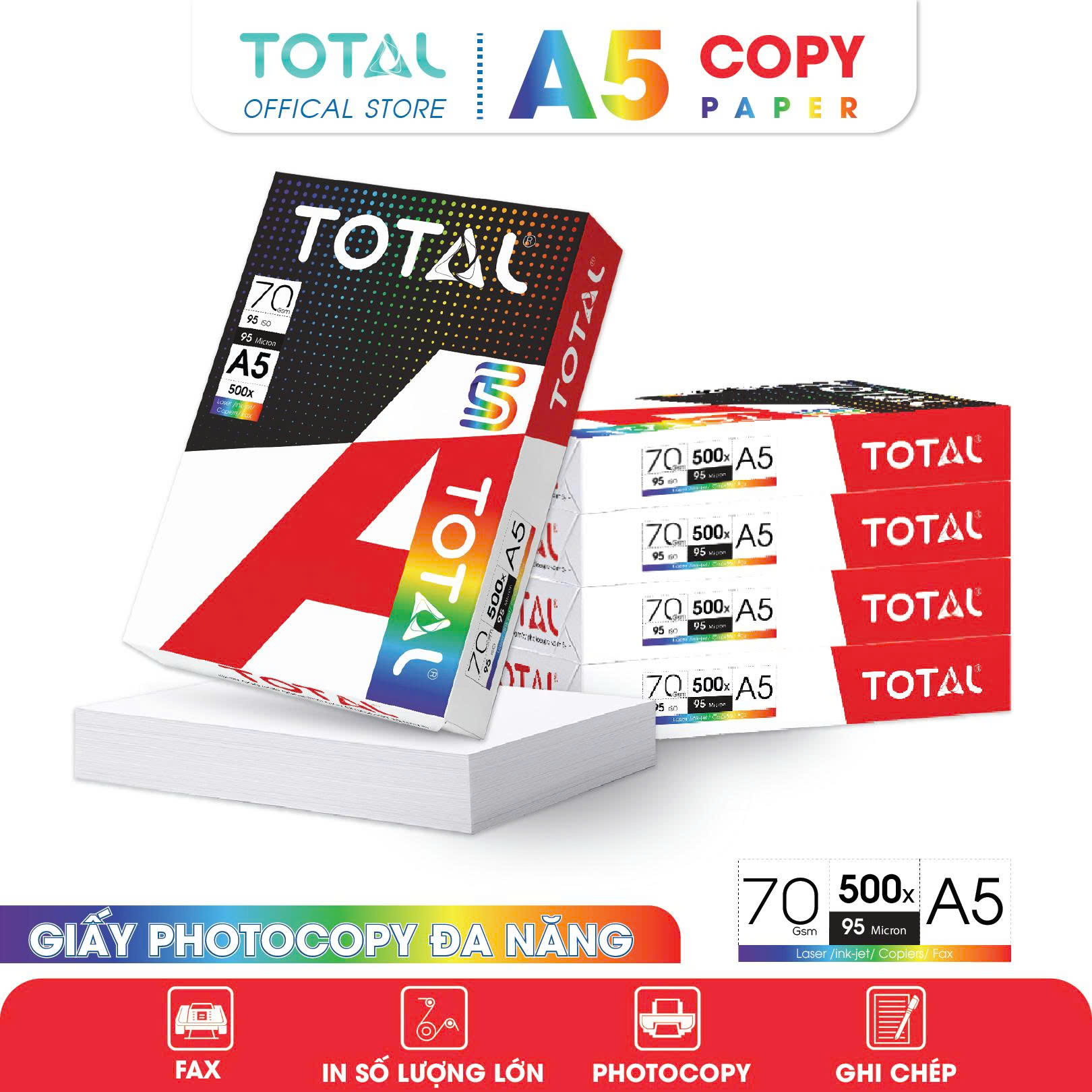 Giấy A5 TOTAL 70gms màng co