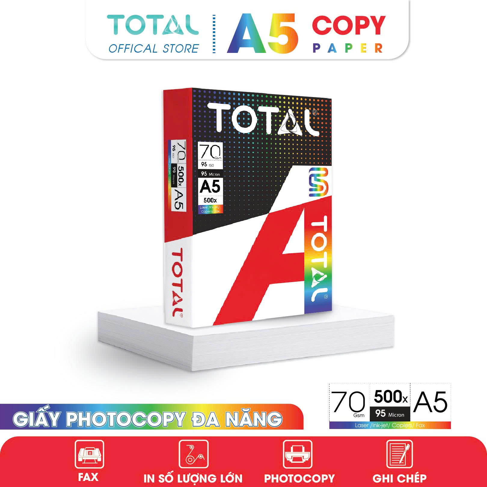 Giấy A5 TOTAL 70gms màng co