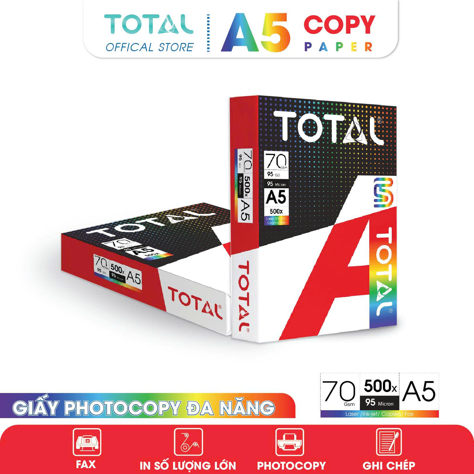 Giấy A5 TOTAL 70gms màng co
