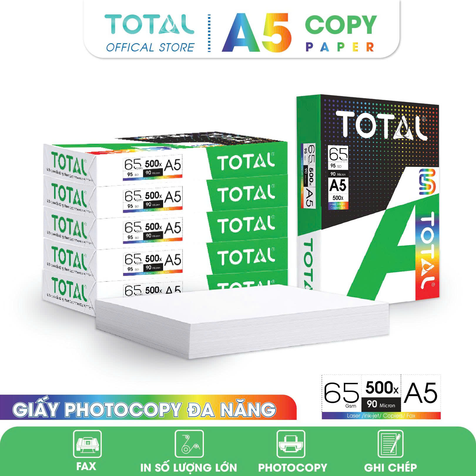 Giấy A5 TOTAL 65gms màng co