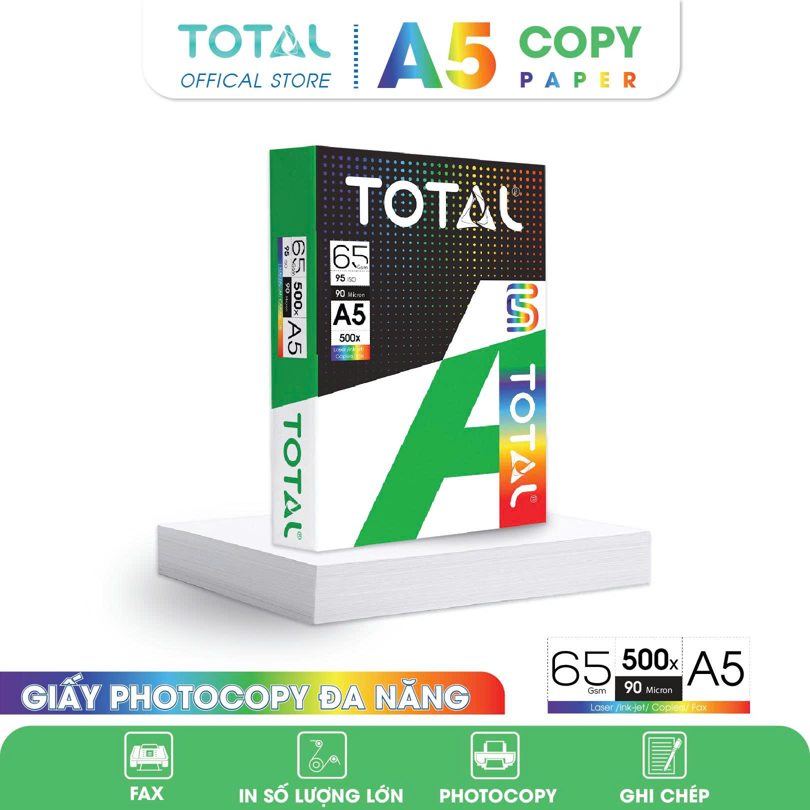 Giấy A5 TOTAL 65gms màng co