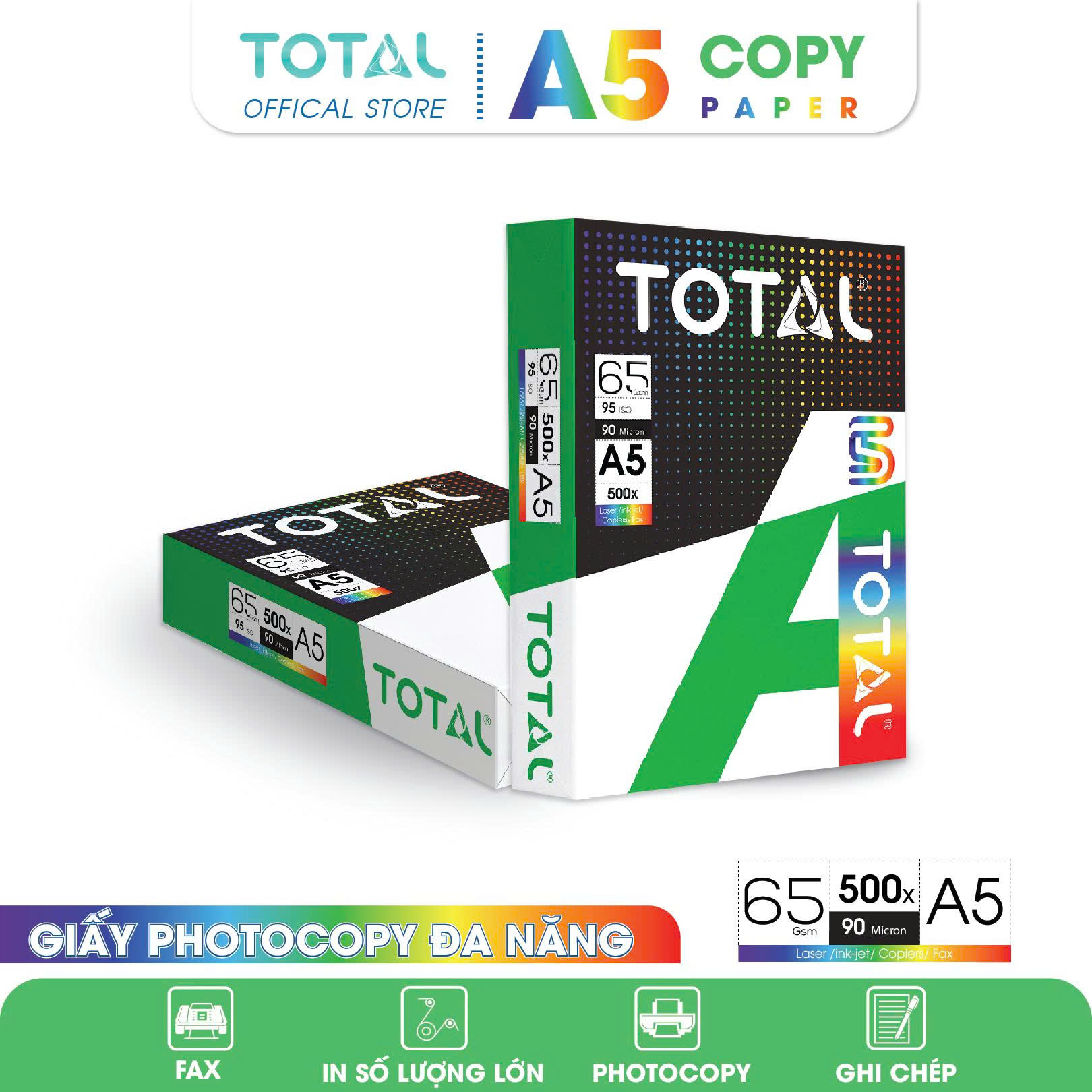 Giấy A5 TOTAL 65gms màng co