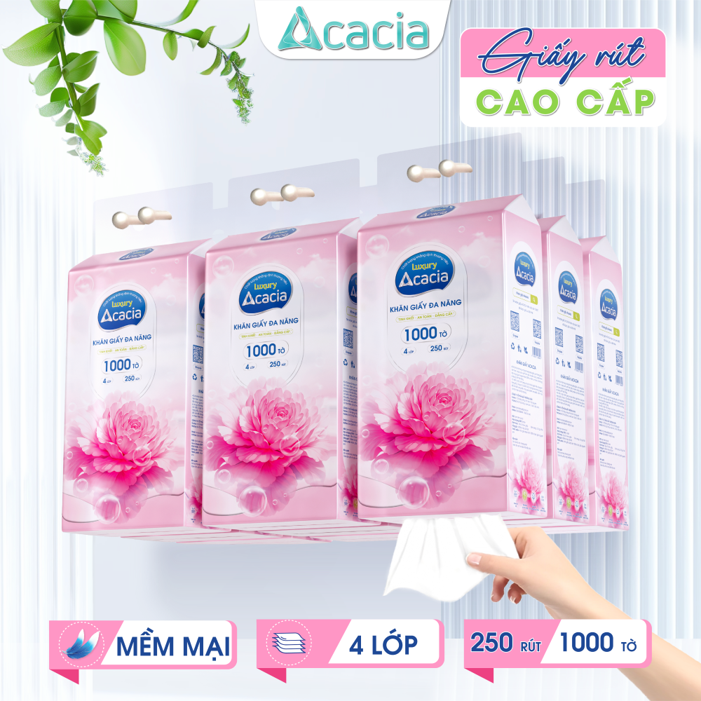 KHĂN RÚT ĐÁY CAO CẤP ACACIA 1000 tờ