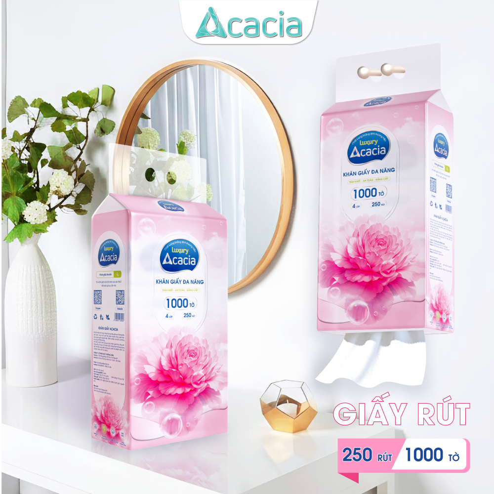 KHĂN RÚT ĐÁY CAO CẤP ACACIA 1000 tờ