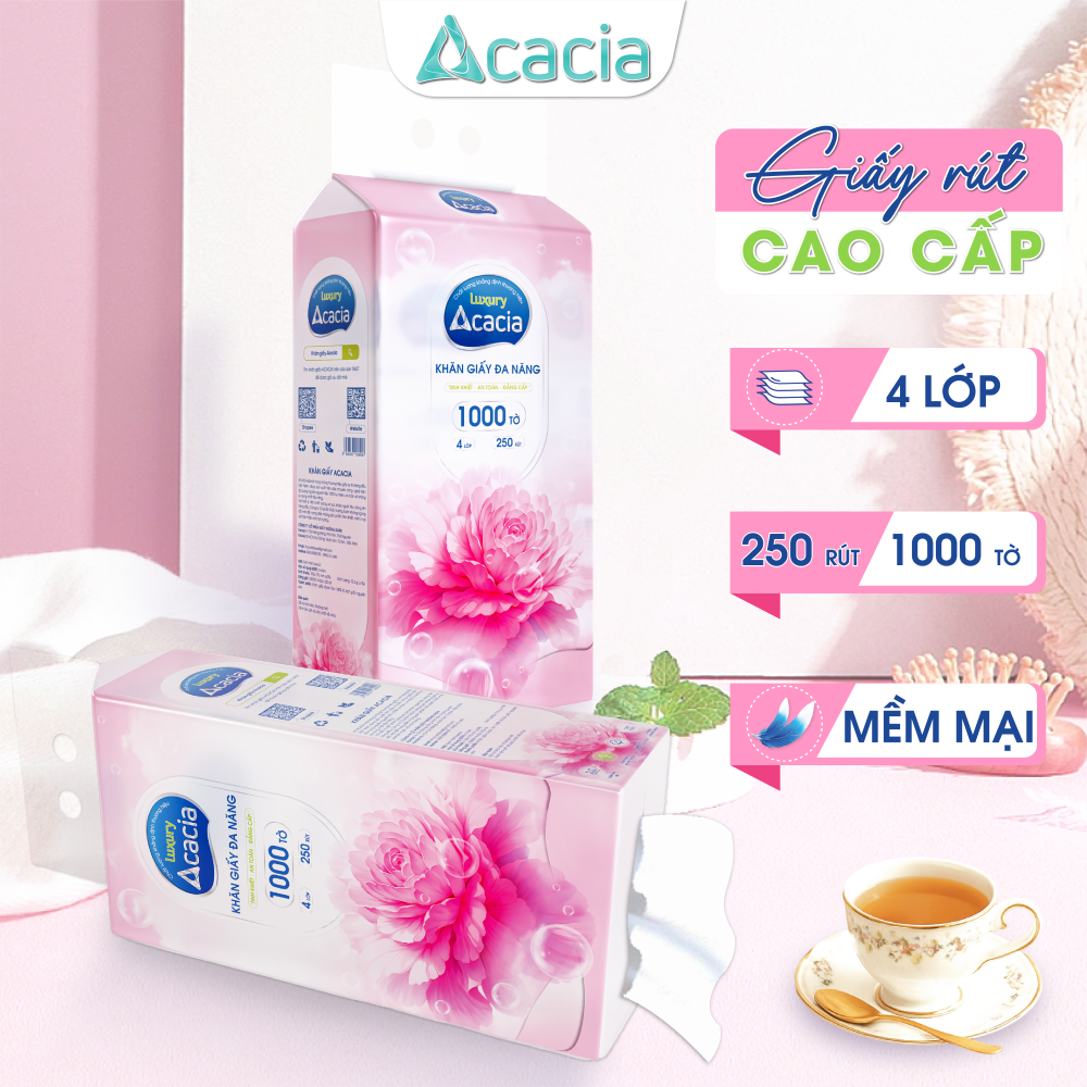KHĂN RÚT ĐÁY CAO CẤP ACACIA 1000 tờ
