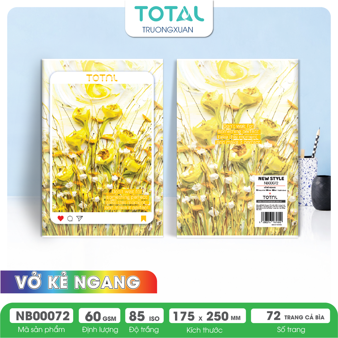 Vở kẻ ngang Total New Style 72 trang