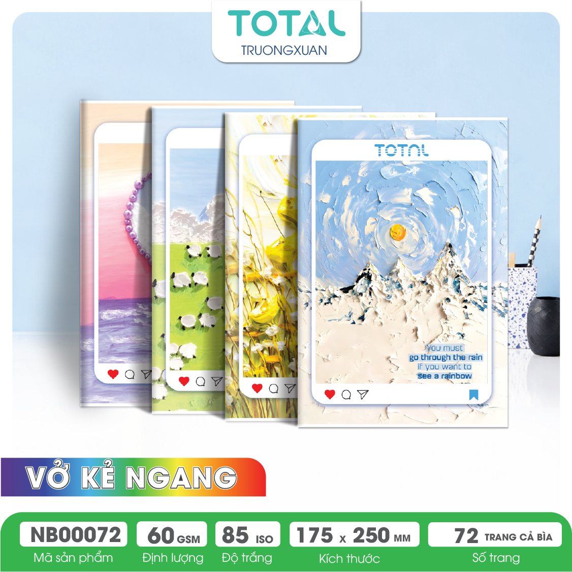 Vở kẻ ngang Total New Style 72 trang