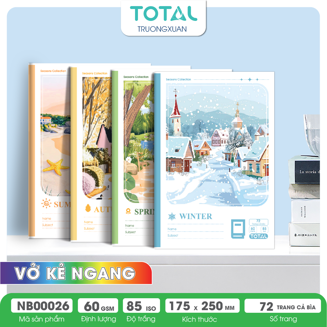 Vở kẻ ngang Total Season.02 72 trang