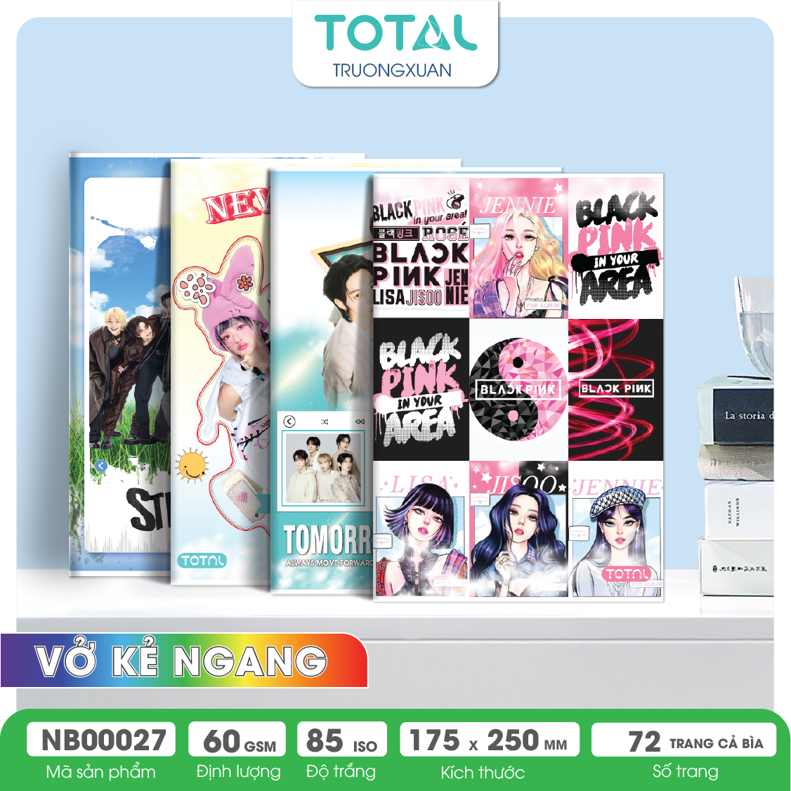 Vở kẻ ngang Total KPOP 72 trang