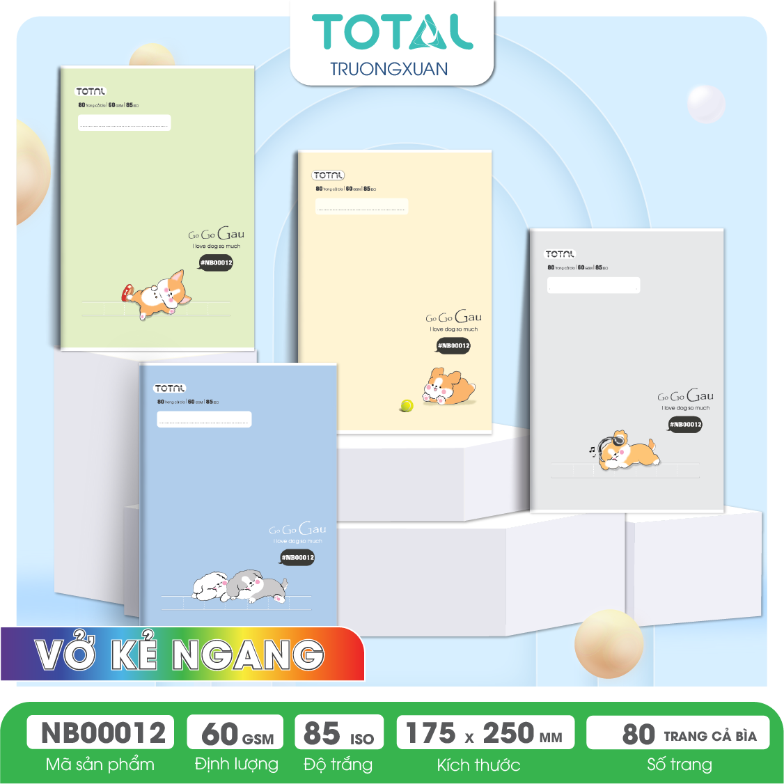 Vở kẻ ngang Total Friend 80 trang