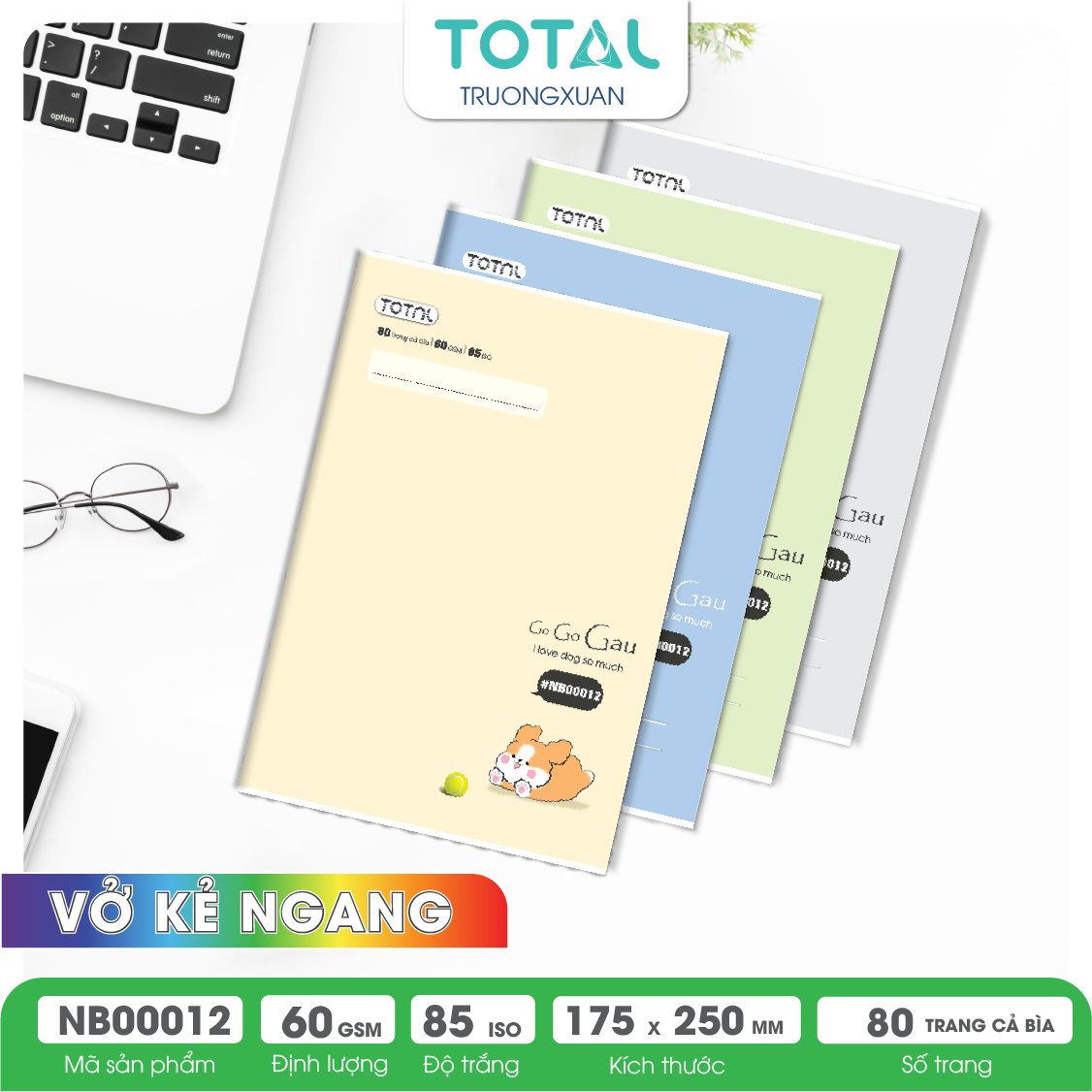 Vở kẻ ngang Total Friend 80 trang