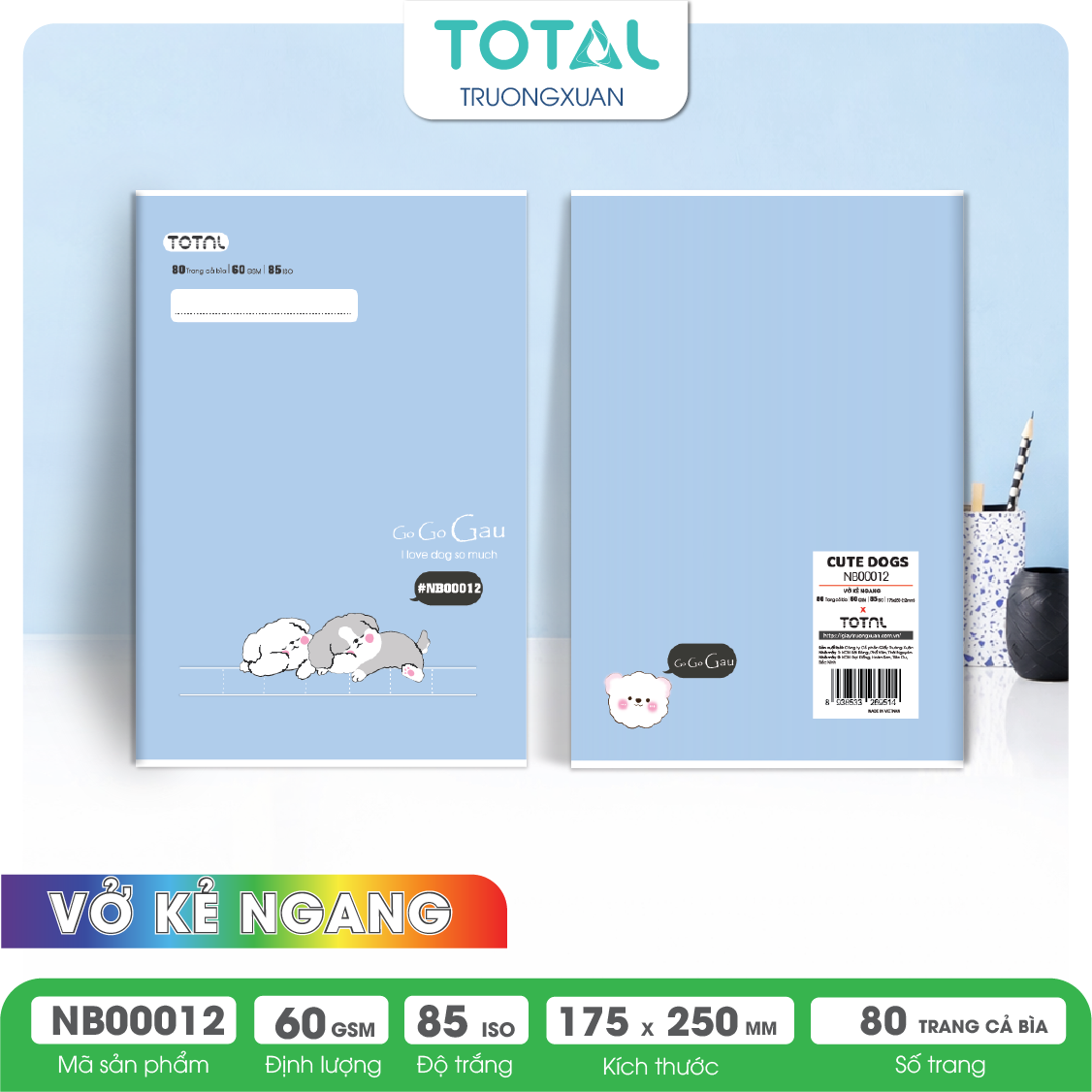 Vở kẻ ngang Total Friend 80 trang