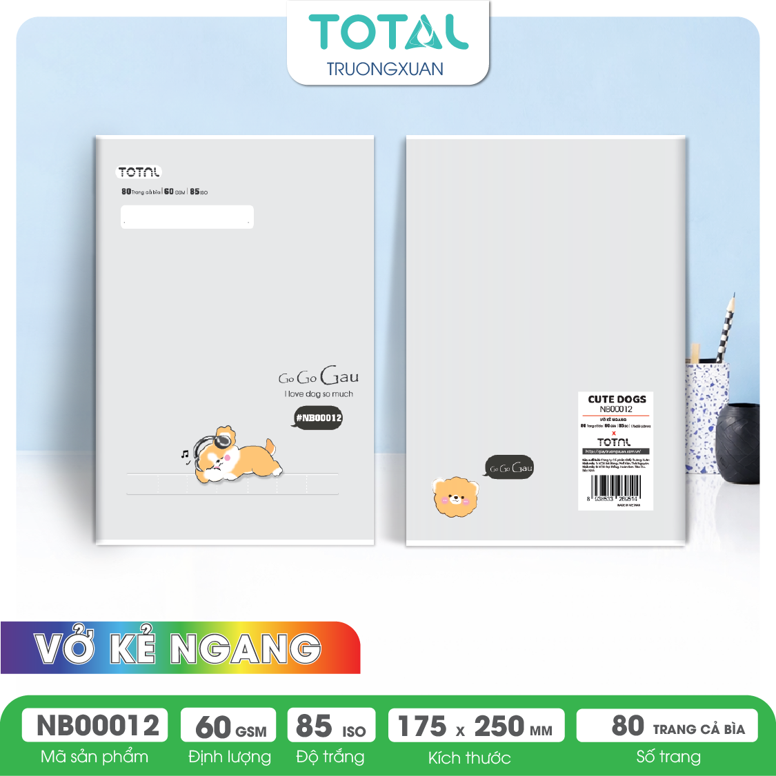Vở kẻ ngang Total Friend 80 trang