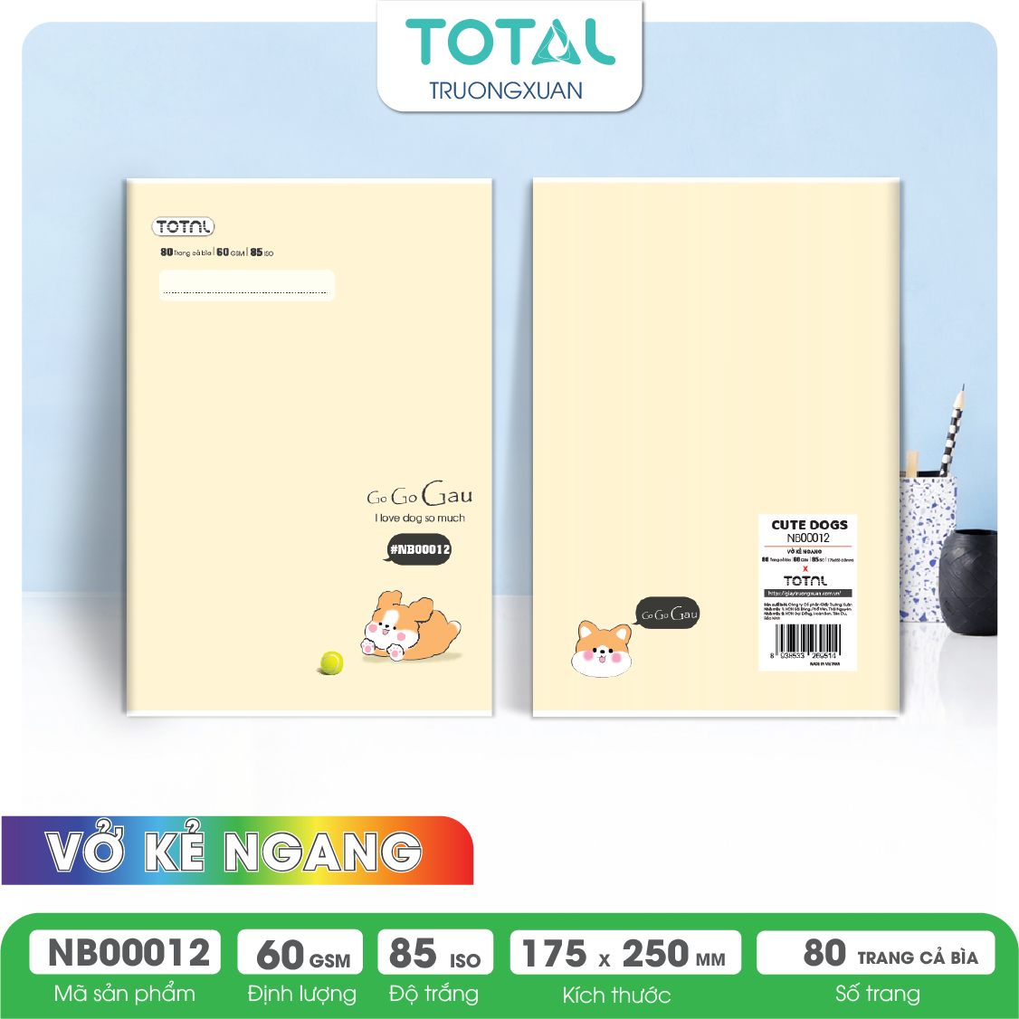 Vở kẻ ngang Total Friend 80 trang