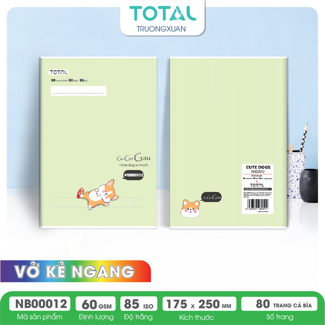 Vở kẻ ngang Total Friend 80 trang