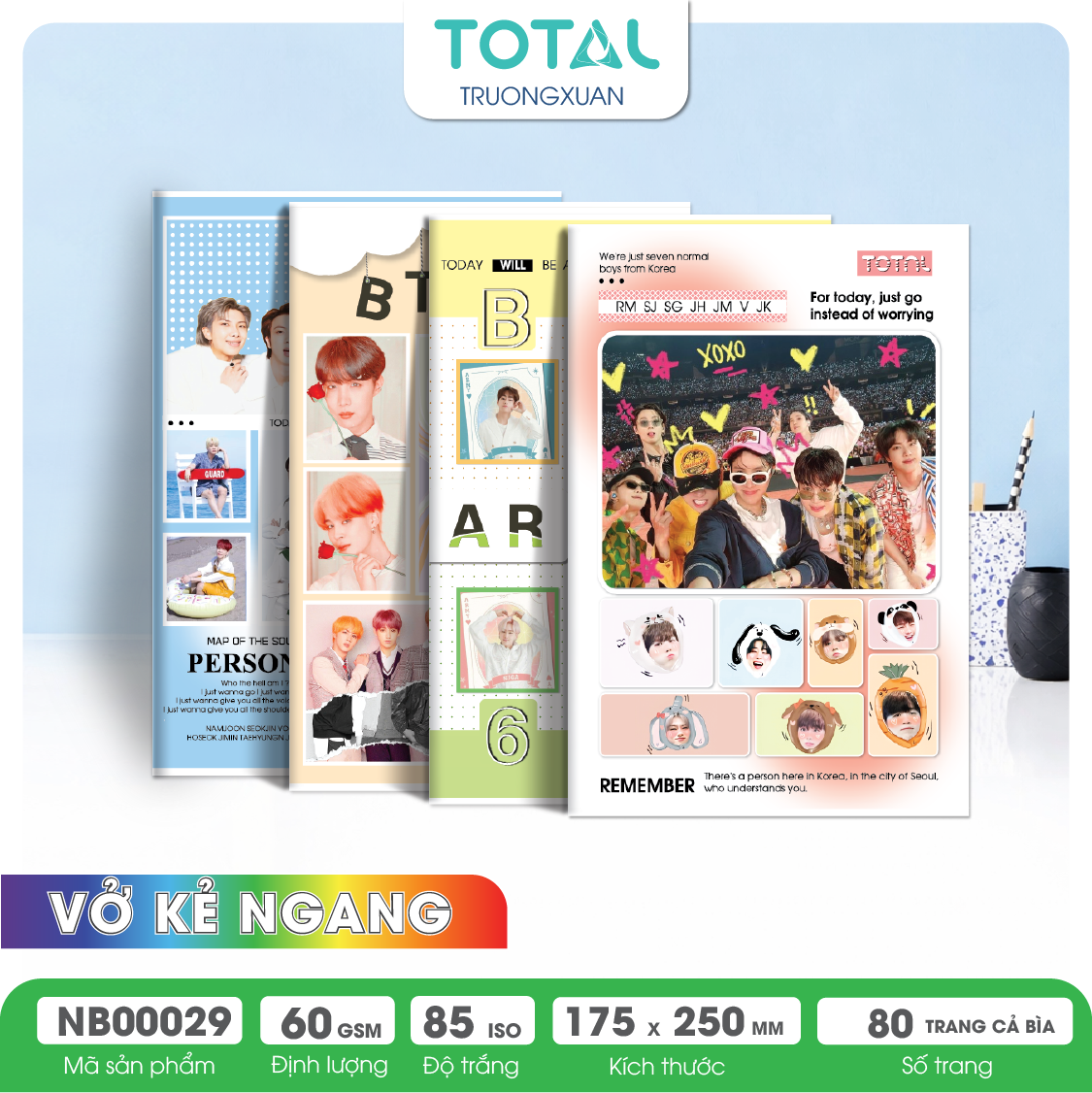 Vở kẻ ngang Total BTS Series 80 trang