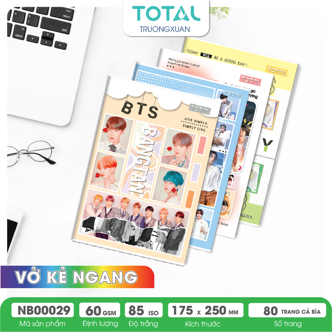 Vở kẻ ngang Total BTS Series 80 trang