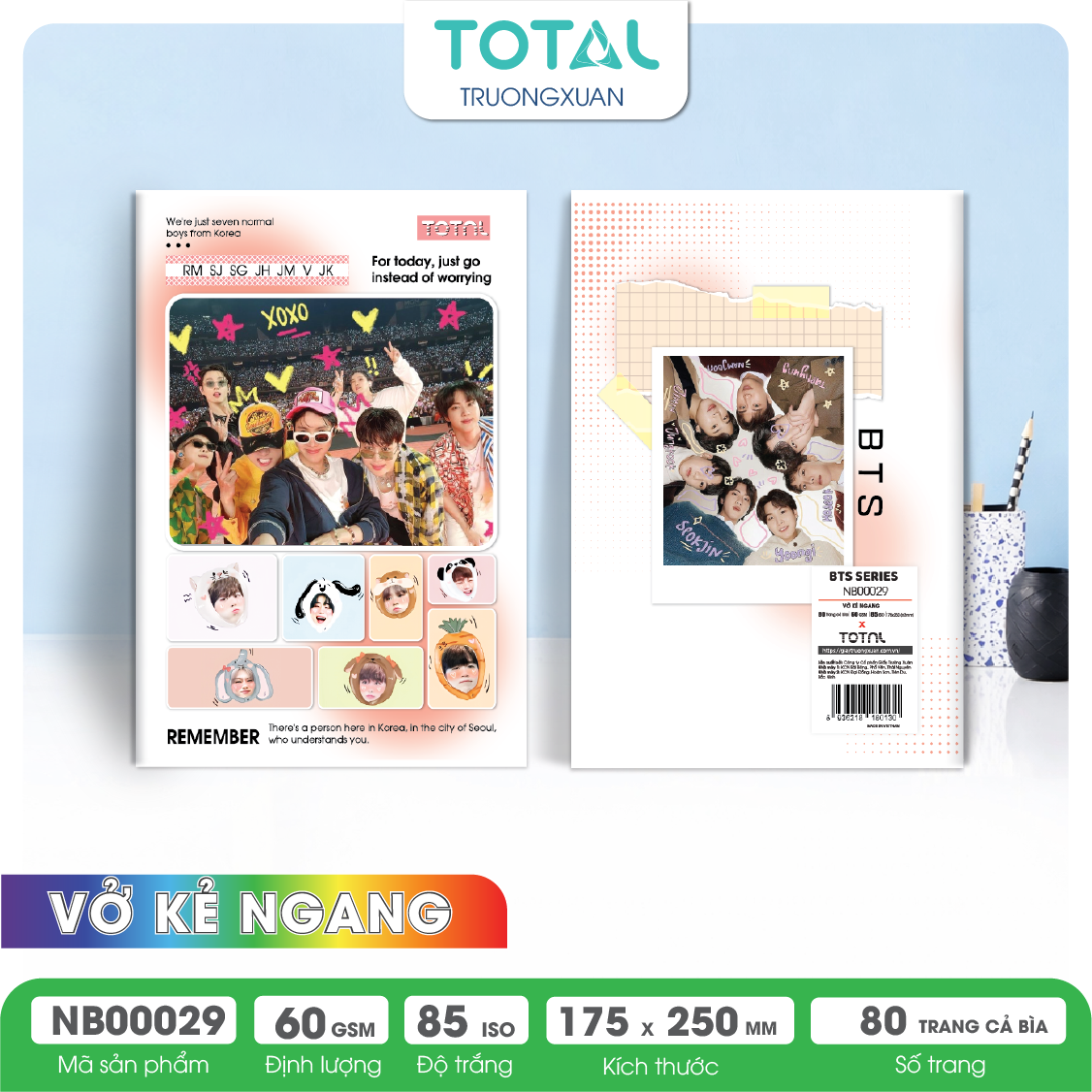 Vở kẻ ngang Total BTS Series 80 trang