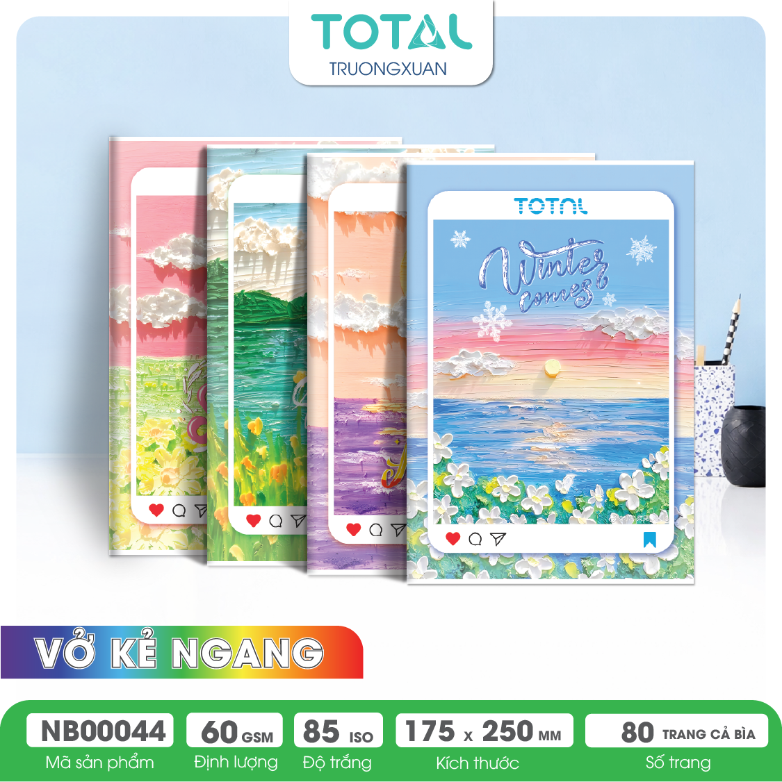 Vở kẻ ngang Total Season.03 80 trang