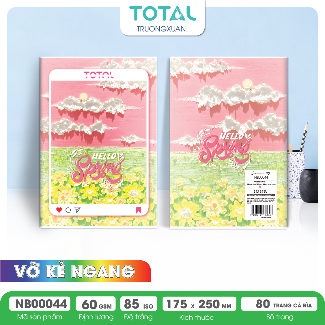 Vở kẻ ngang Total Season.03 80 trang