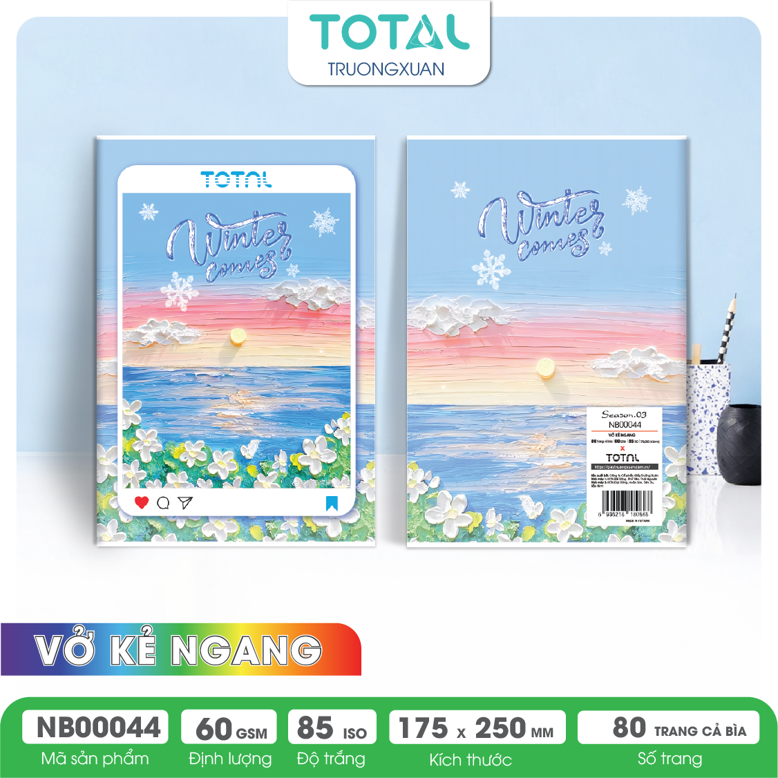 Vở kẻ ngang Total Season.03 80 trang