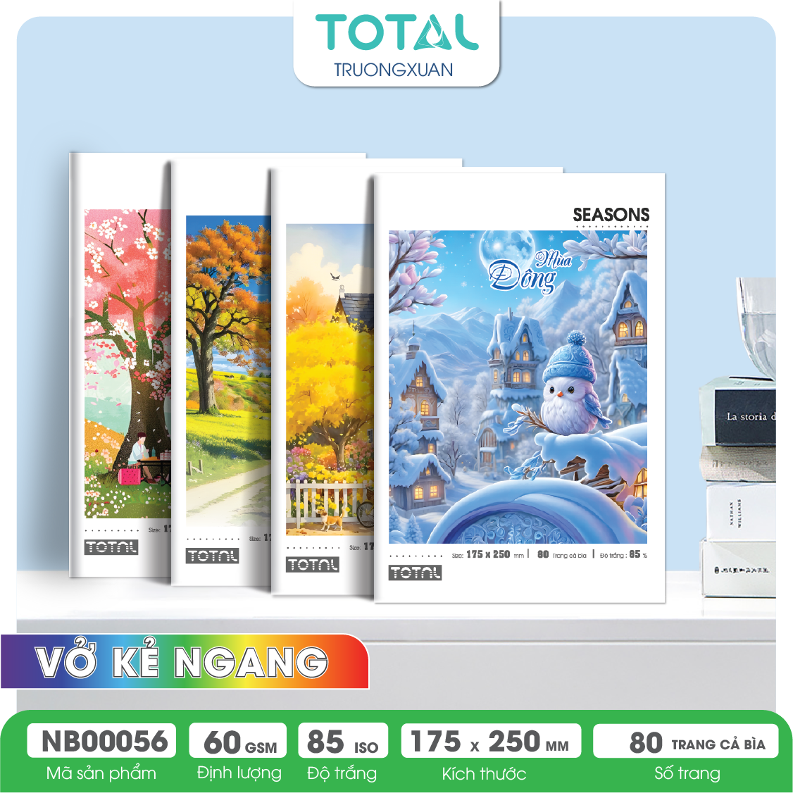 Vở kẻ ngang Total Season.04 80 trang