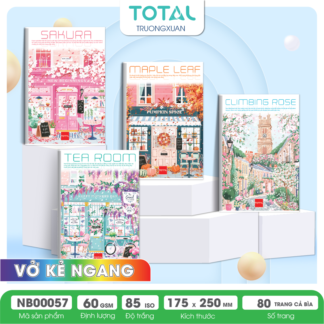 Vở kẻ ngang Total Room Series 80 trang