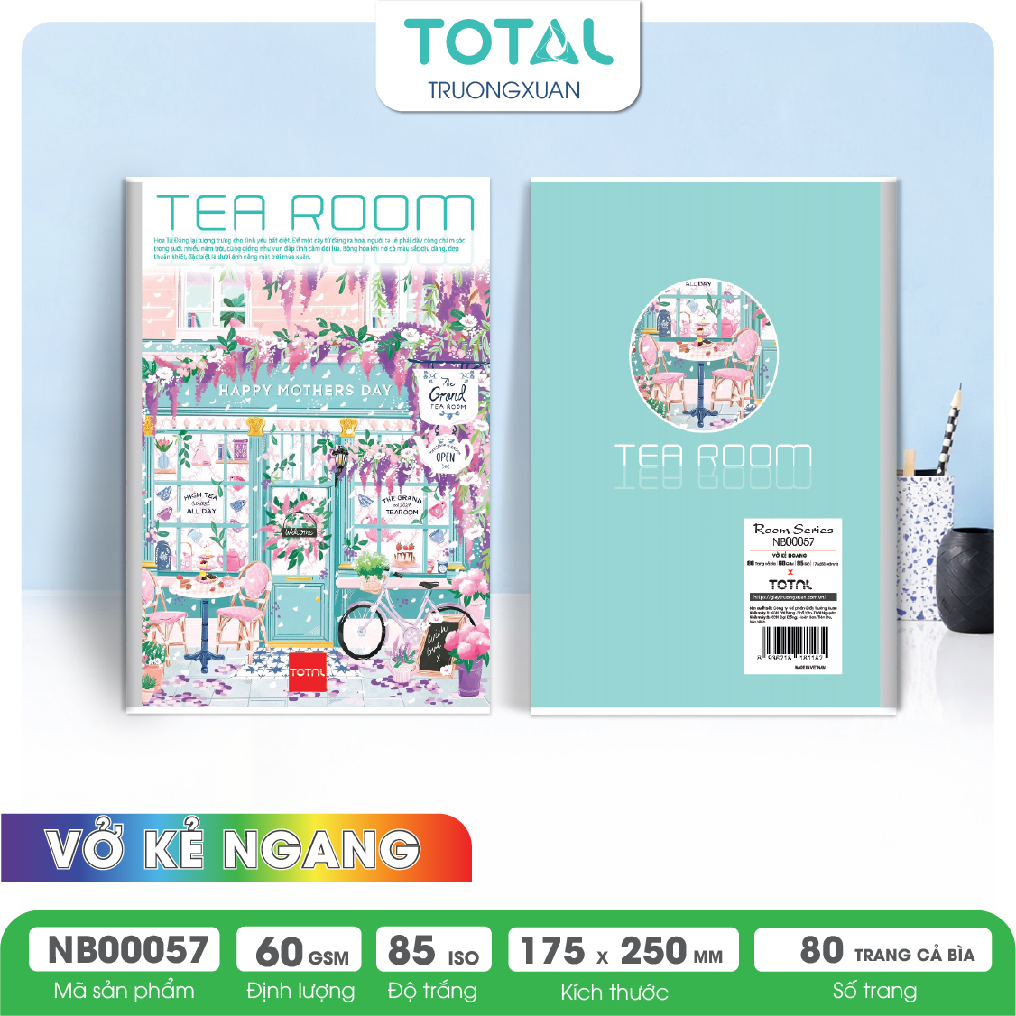 Vở kẻ ngang Total Room Series 80 trang