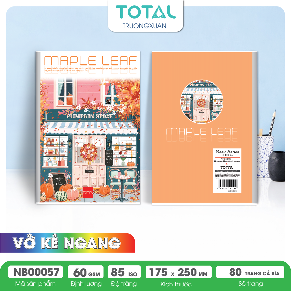 Vở kẻ ngang Total Room Series 80 trang