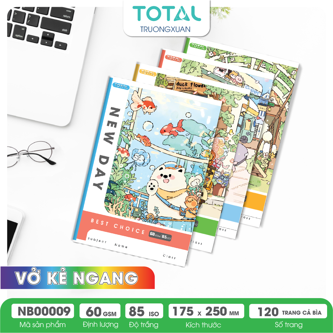 Vở kẻ ngang Total New Day 120 trang