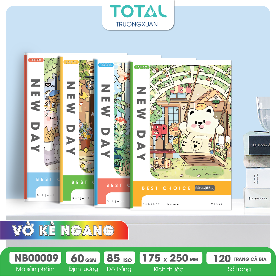 Vở kẻ ngang Total New Day 120 trang