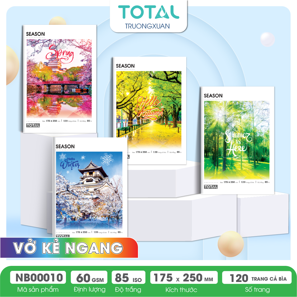 Vở kẻ ngang Total The Season Series 120 trang