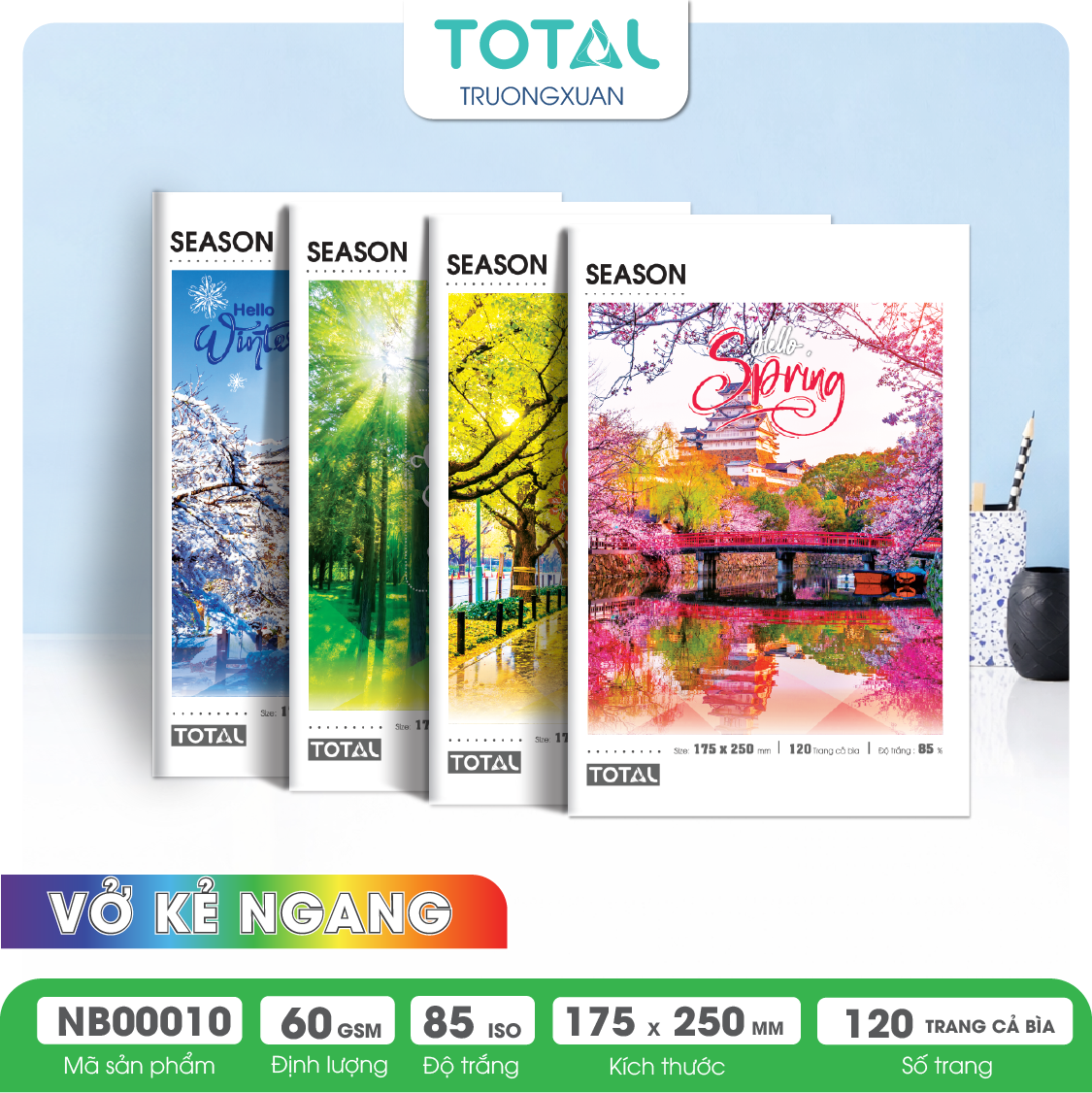 Vở kẻ ngang Total The Season Series 120 trang