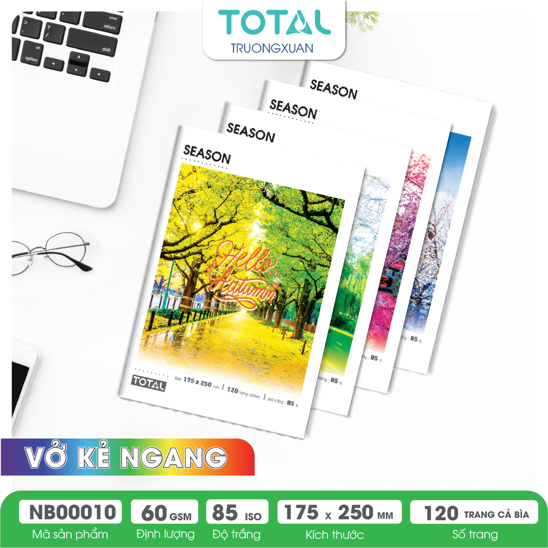 Vở kẻ ngang Total The Season Series 120 trang