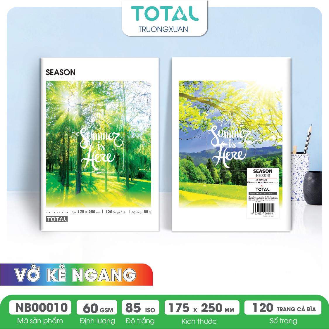Vở kẻ ngang Total The Season Series 120 trang