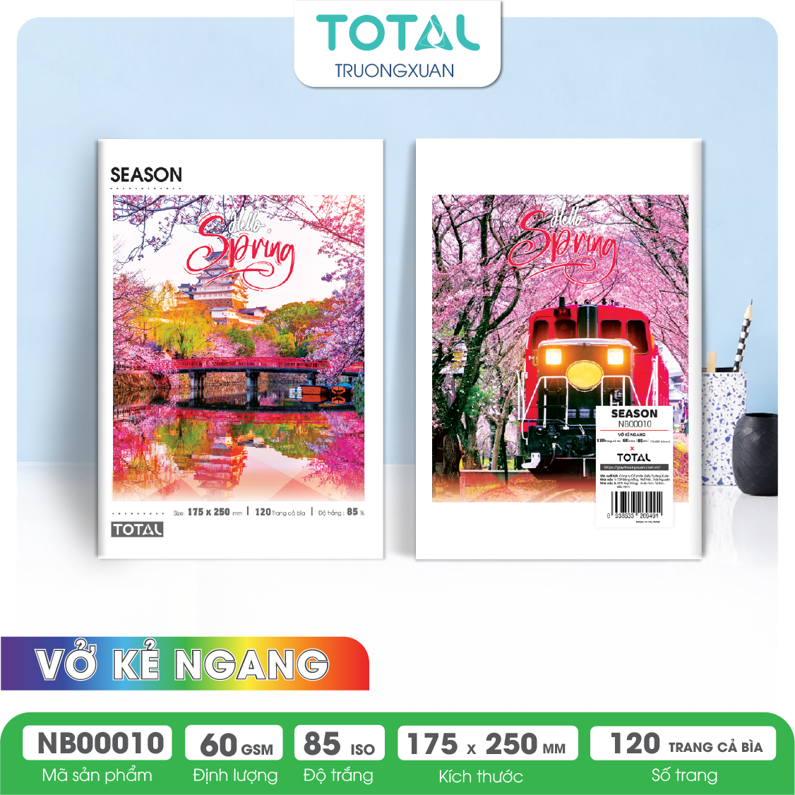 Vở kẻ ngang Total The Season Series 120 trang