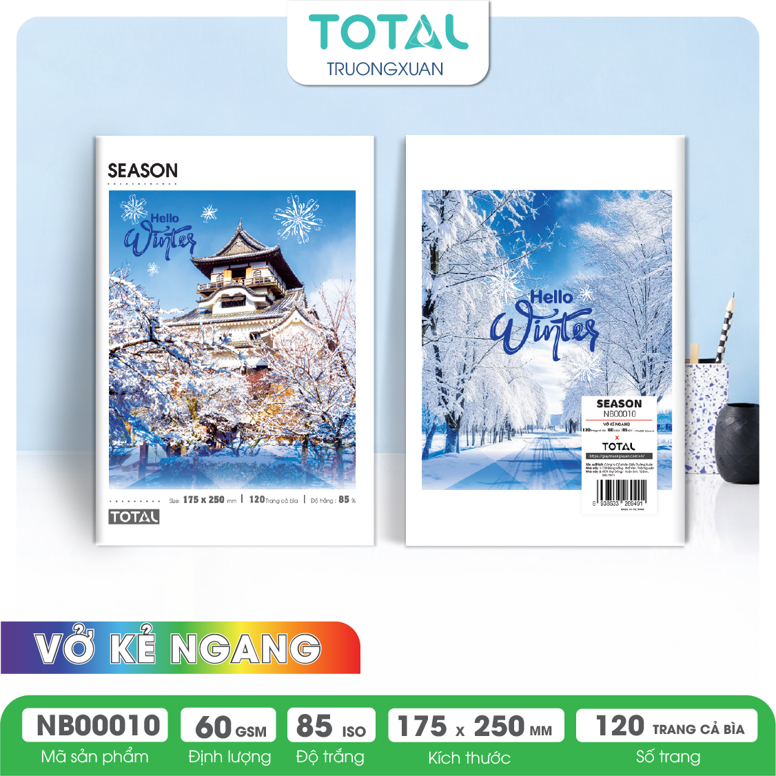 Vở kẻ ngang Total The Season Series 120 trang