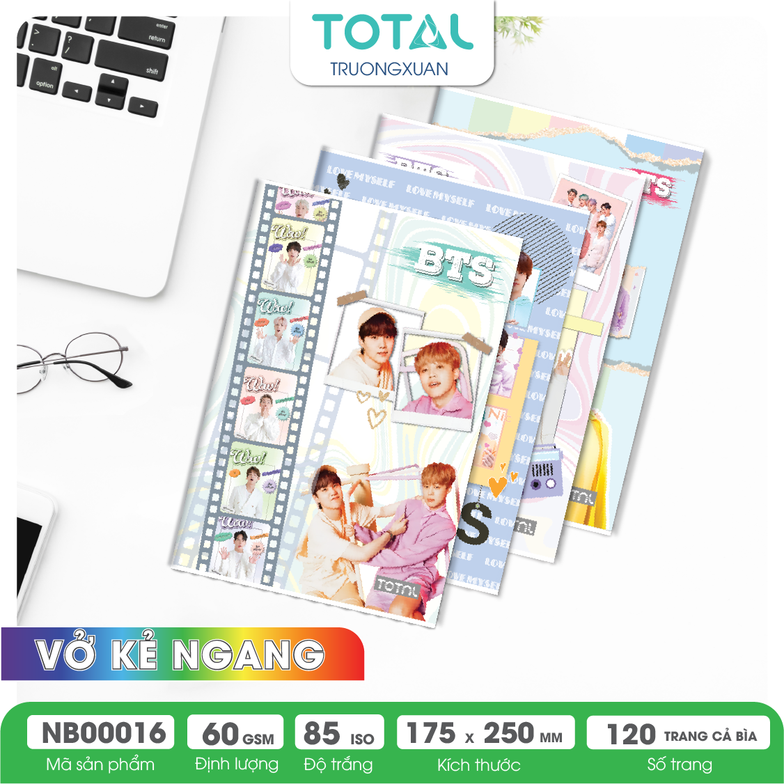 Vở kẻ ngang Total BTS Series 120 trang