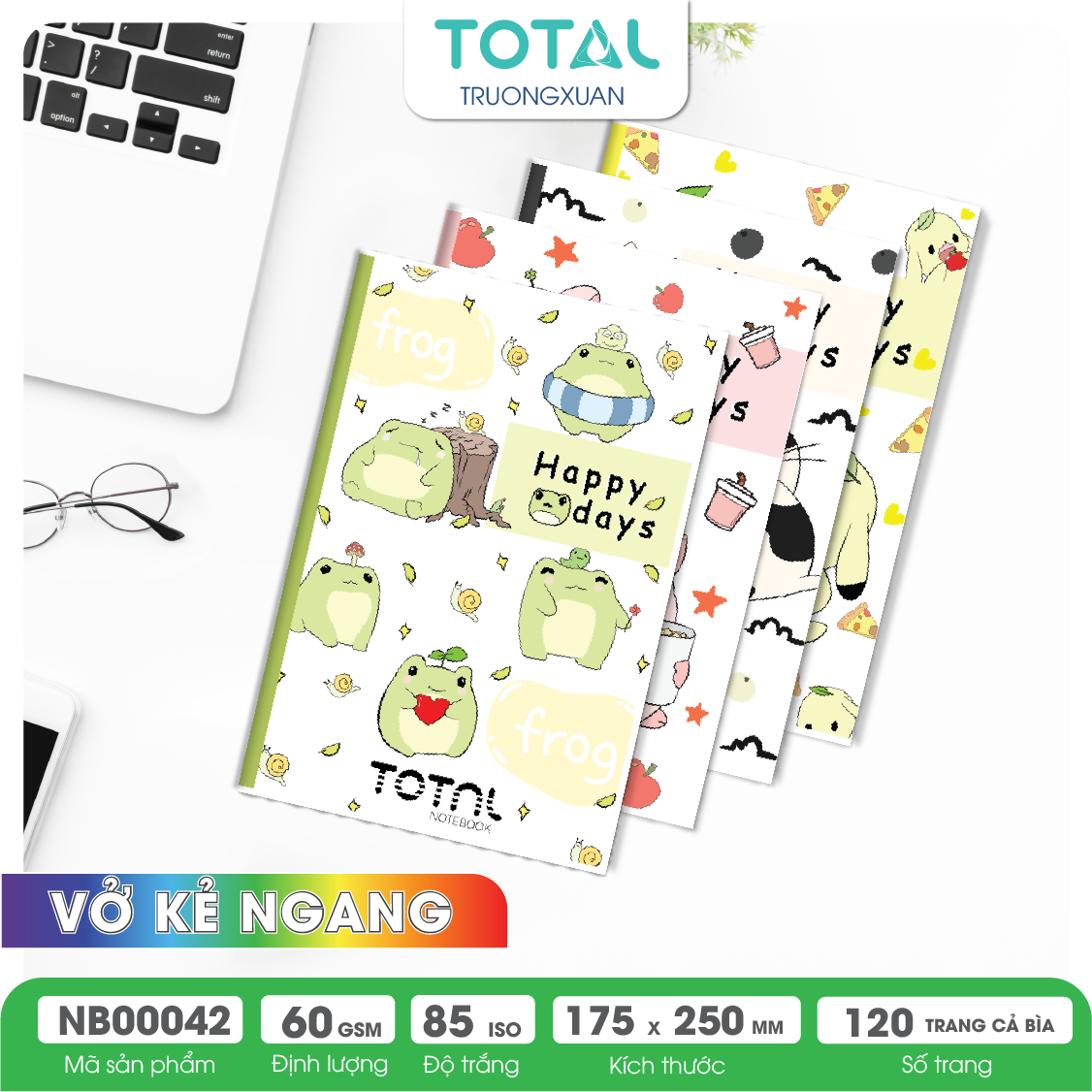 Vở kẻ ngang Total Happy Days 120 trang