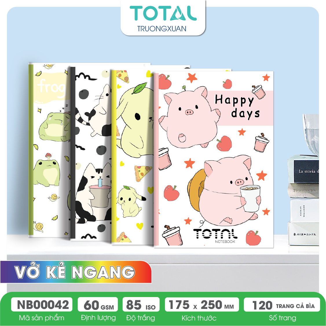 Vở kẻ ngang Total Happy Days 120 trang
