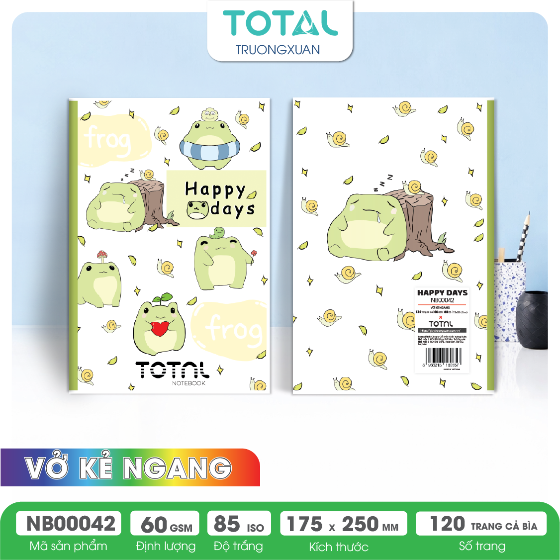 Vở kẻ ngang Total Happy Days 120 trang