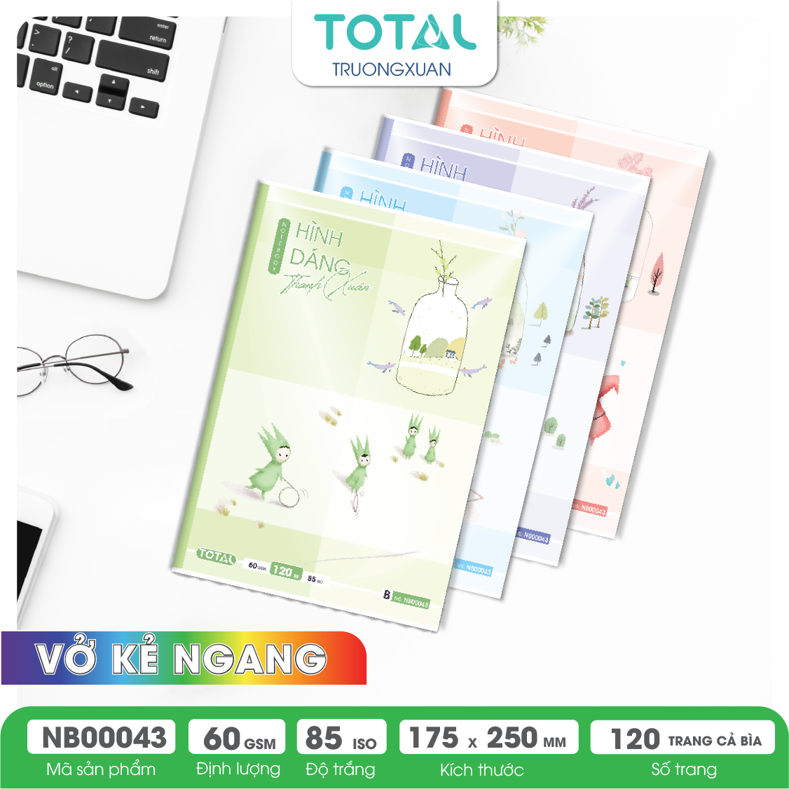Vở kẻ ngang Total YOUTH 120 trang