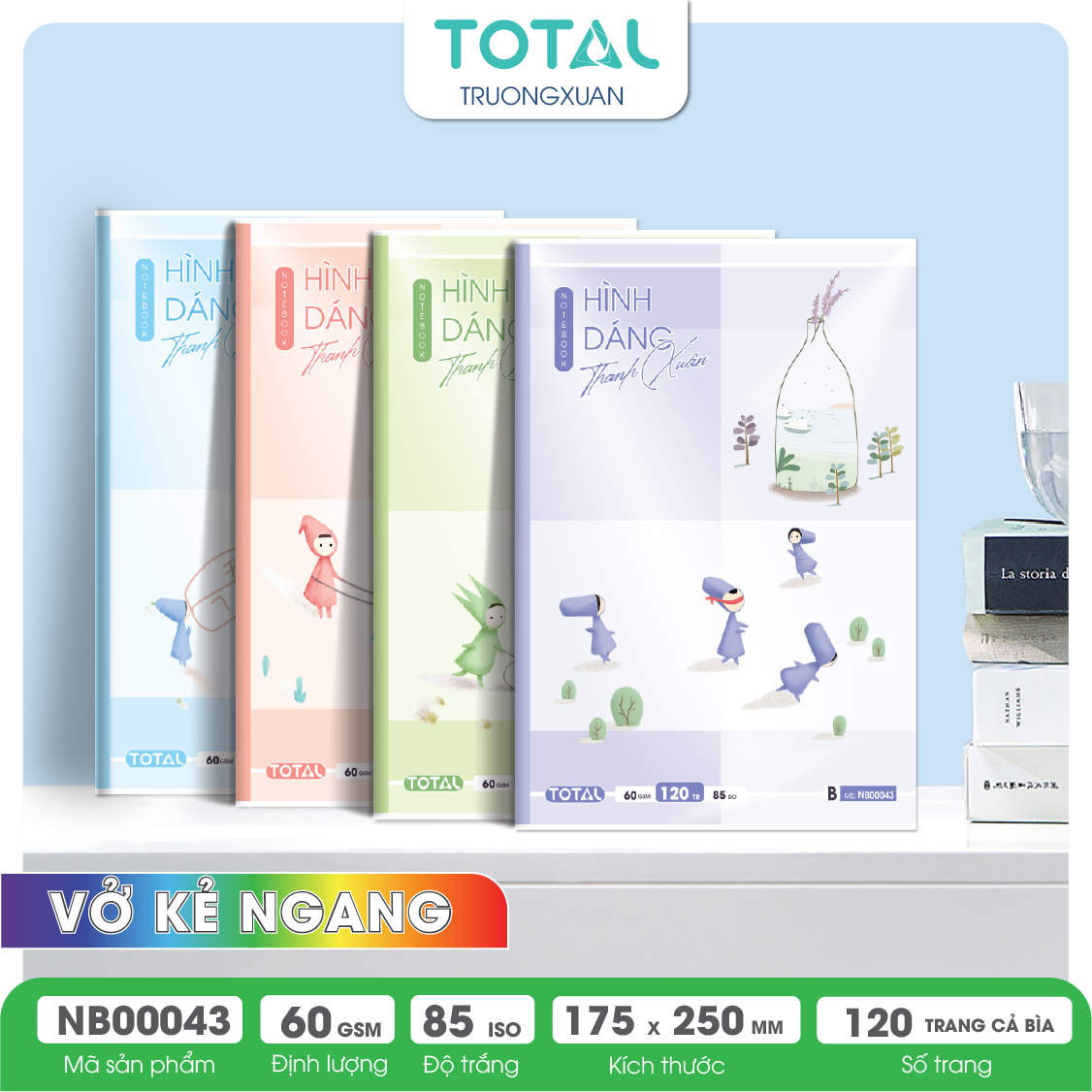 Vở kẻ ngang Total YOUTH 120 trang