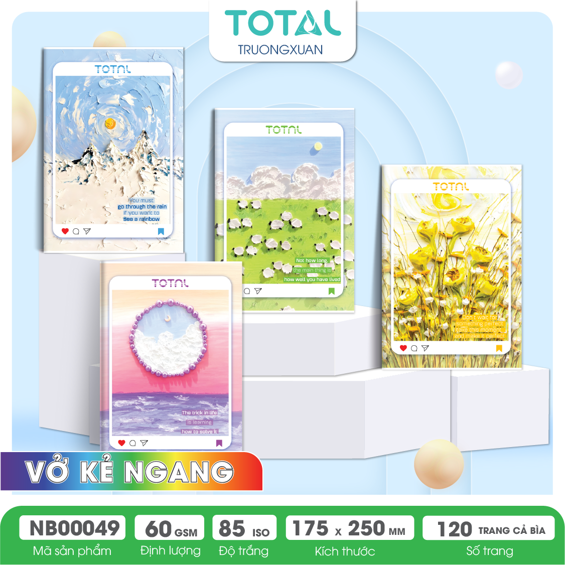 Vở kẻ ngang Total New Style 120 trang
