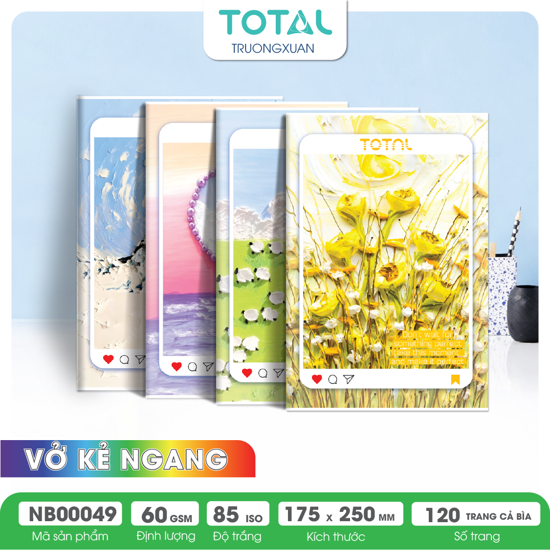 Vở kẻ ngang Total New Style 120 trang