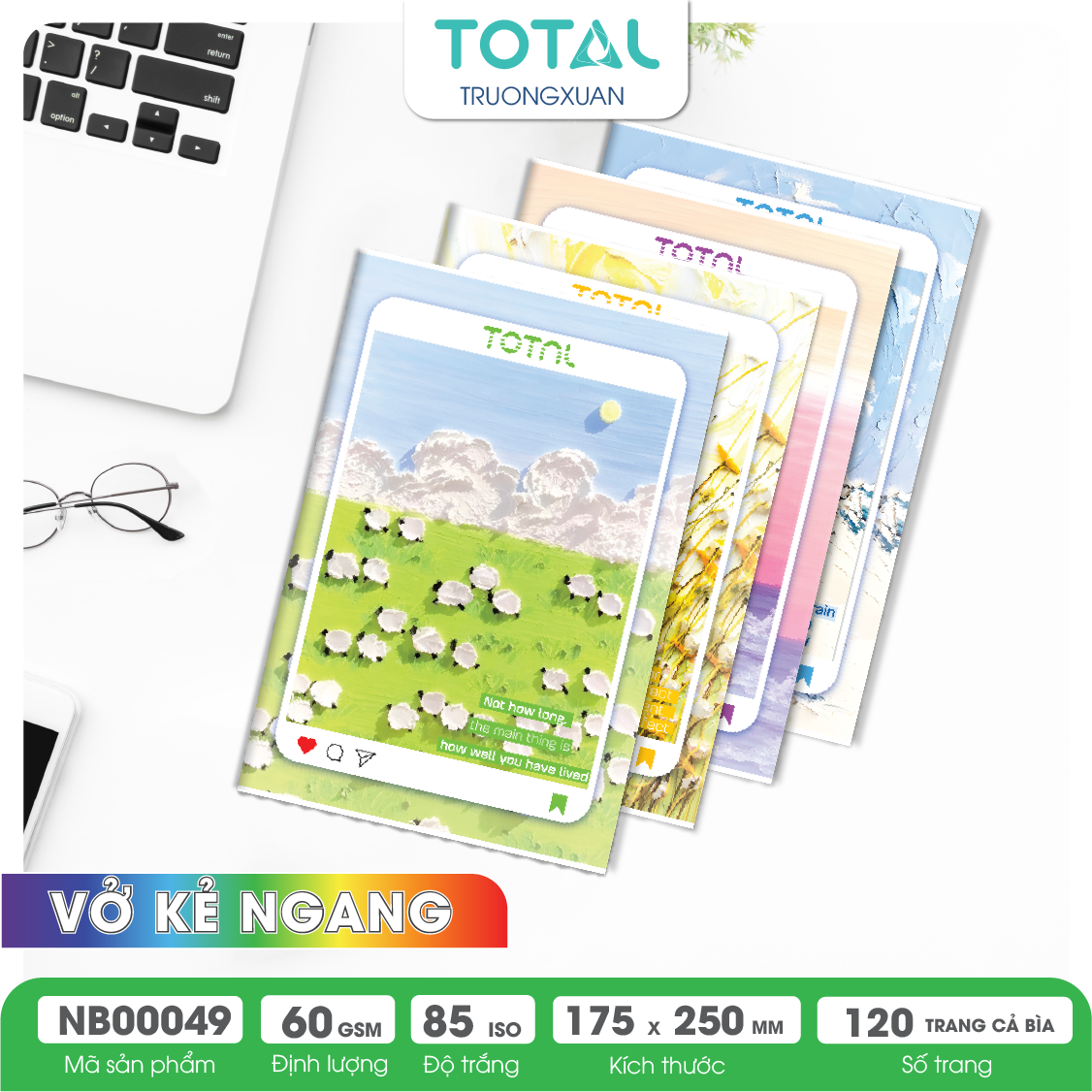 Vở kẻ ngang Total New Style 120 trang