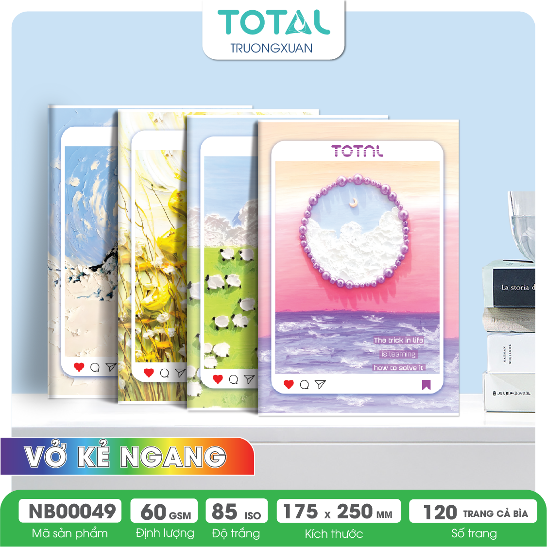 Vở kẻ ngang Total New Style 120 trang